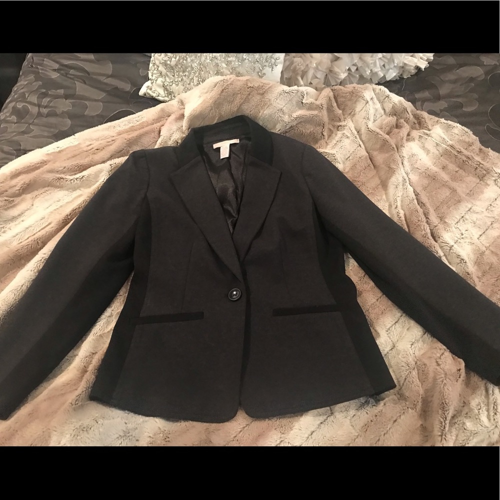 Chico’s Blazer | Charcoal & Black | Sz 0 Chico’s